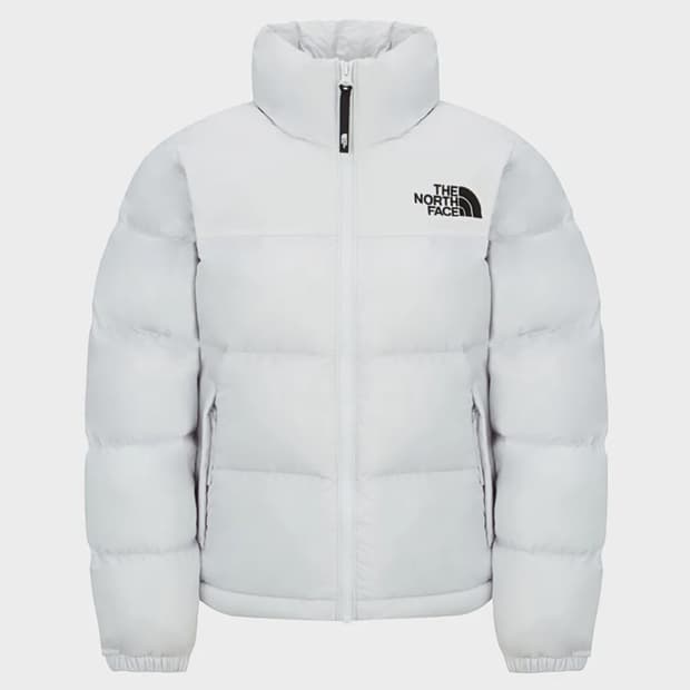 노스페이스 여성 눕시 온볼 자켓 ICE GRAY