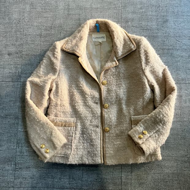 일본빈티지 Lapigeonne 달천깔페어리 모리걸 트위드자켓