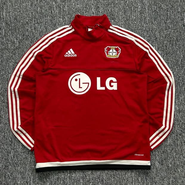 아디다스 레버쿠젠 하프집업 웜업 트랙탑 XL