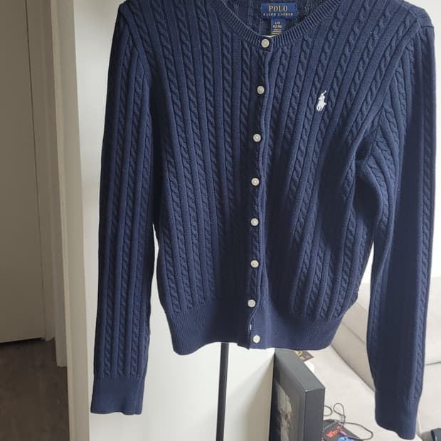 폴로 잔꽈베기 가디건+나이키 후드집업-주니어12~14 (여성55가능)