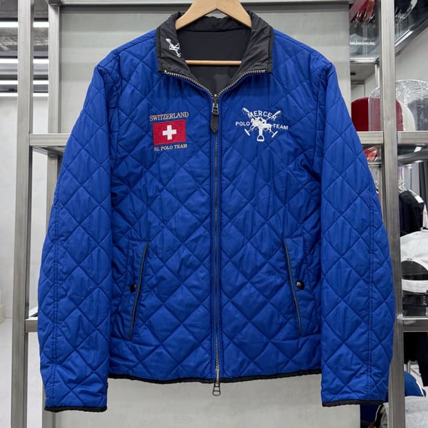 폴로 랄프로렌 00s 스위스 크레스트 리버시블 퀼티드 봄버 자켓