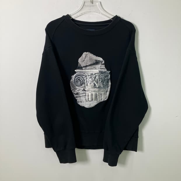 준지 블랙 프린팅 스웨트셔츠 52