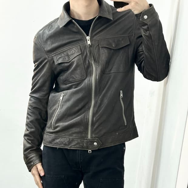 올세인츠 양가죽 투웨이 바이커 자켓