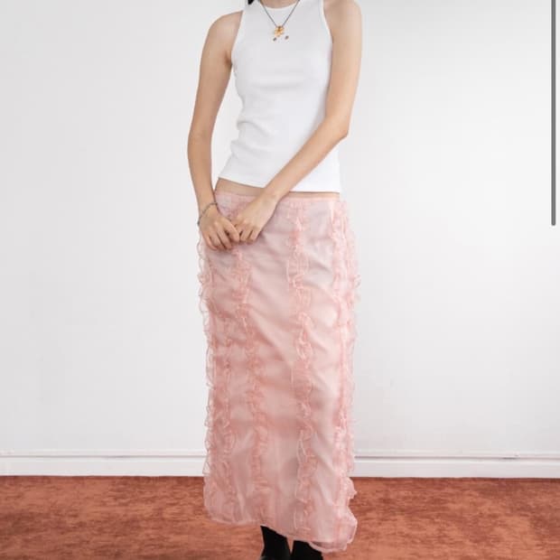 피키소사이어티 오간자 스커트