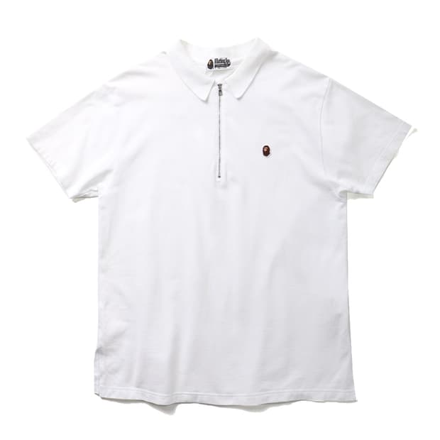 A BATHING APE Half Zip Polo Shirt