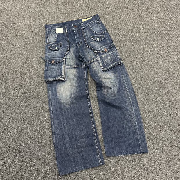VINTAGE HWAN 일본 빈티지 y2k 포켓 데님팬츠