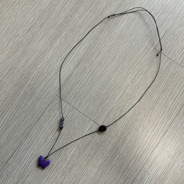 모리걸 나비 목걸이~ 크로쉐 가디건