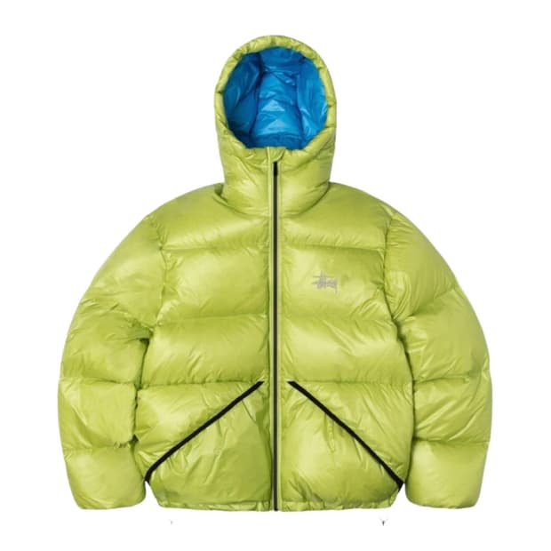 [S]스투시 마이크로 립스탑 패딩 라임