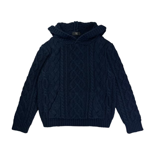 cable knit hoodie