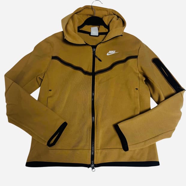 Nike Beige Tech Hood Zip-up S