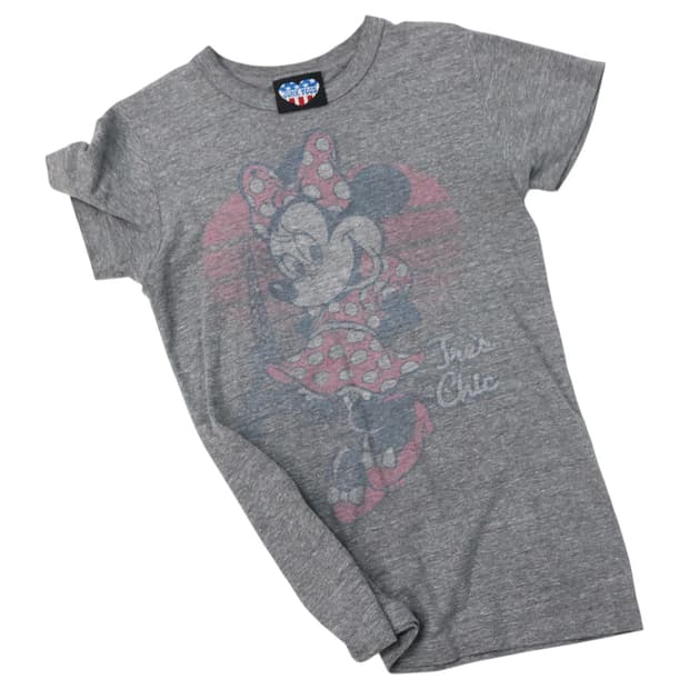 UNK FOOD 정크푸드 빈티지 미니마우스 트레 시크 그래픽 반팔티셔츠