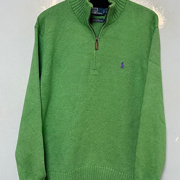 POLO 폴로 남자 반집업 니트 코튼 캐주얼 L 100