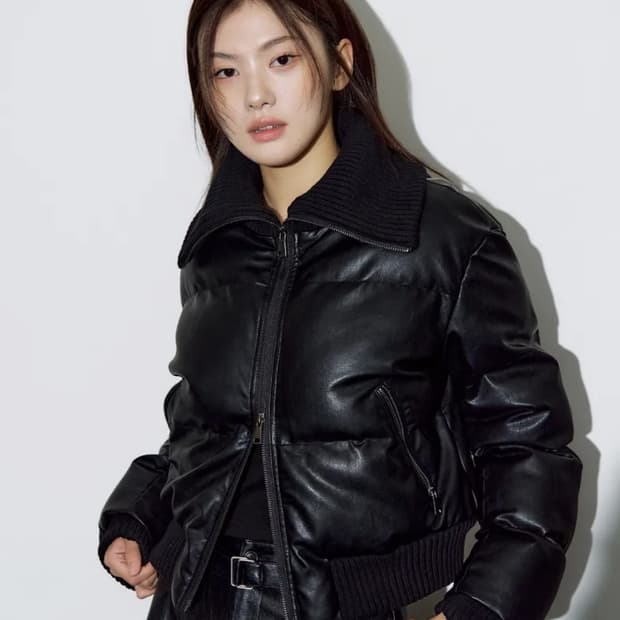 헬레네파리스 레더 패딩