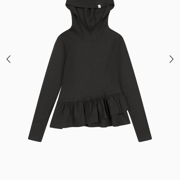 오헤시오 체크 후드 티셔츠 