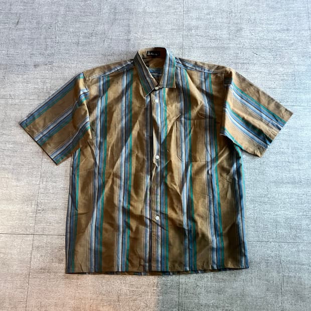 일본빈티지 Rataku 올드스쿨아메카지 복고풍 혁오풍 보헤미안 반팔셔츠