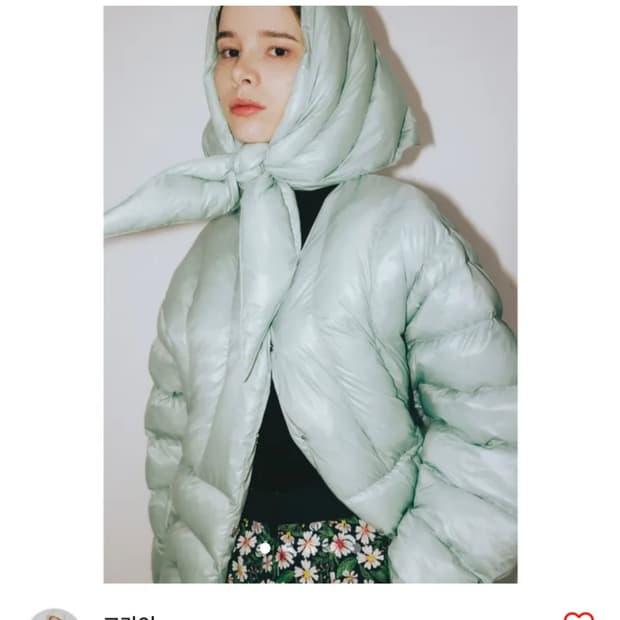 (스카프증정)무신사 GRAENN 그라인 오버사이즈 에코 푸퍼 패딩 점퍼