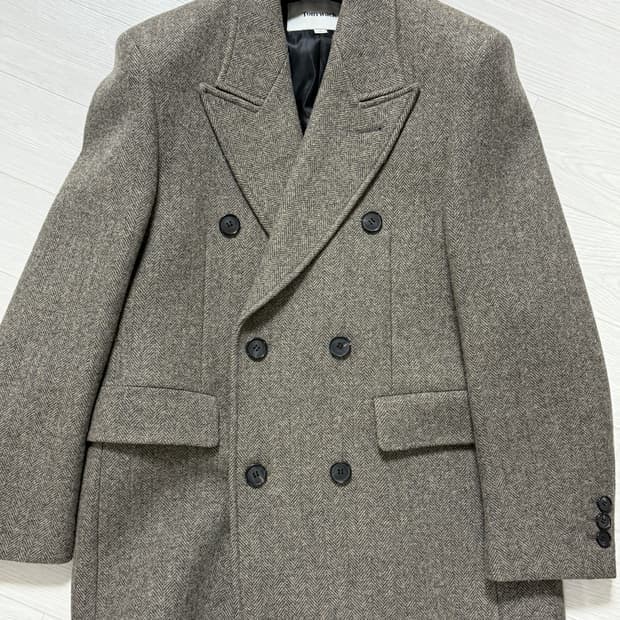 토니웩 23FW 헤링본 더블 코트 XL