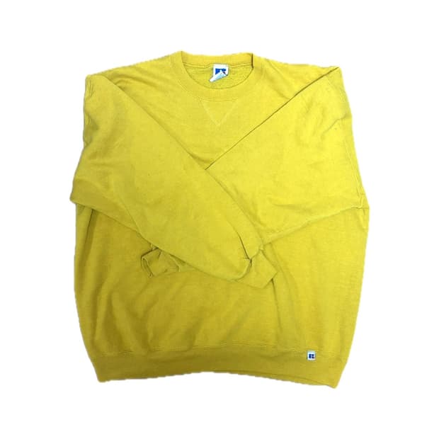 90s 러셀 맨투맨 옐로우 xl
