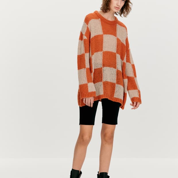 오픈와이와이 더오픈프로덕트 오렌지 니트