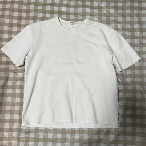 자바나스 반팔티 화이트 S 기본 베이직 자바 나스 무지티