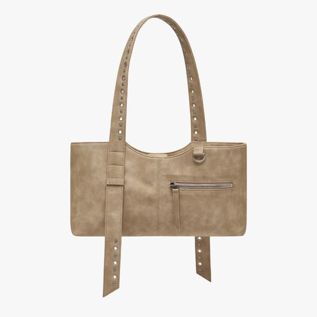 ESSO CIG STUD BAG IN BEIGE