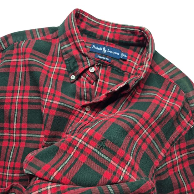 [XL] 폴로 랄프러렌 체크 플란넬 셔츠