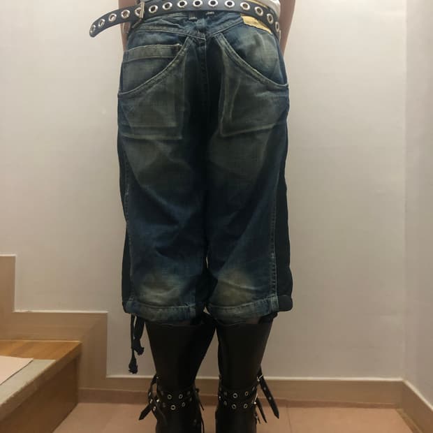 빈티지 데님 워싱 팬츠
