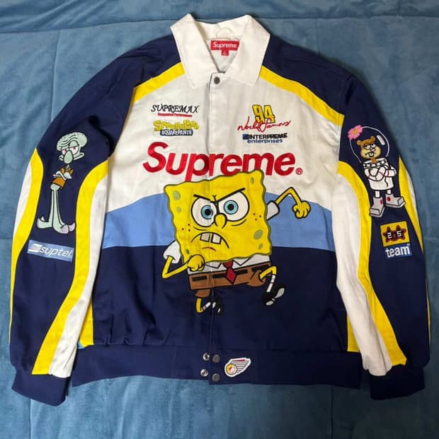 슈프림 x 스폰지밥 레이싱자켓