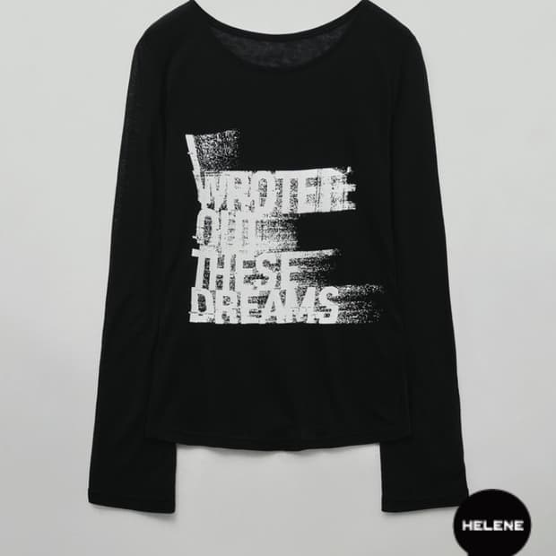 헬레네파리스 로우트 시스루 보트넥 롱슬리브 블랙