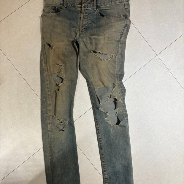 생로랑 15aw 디스진 녹청