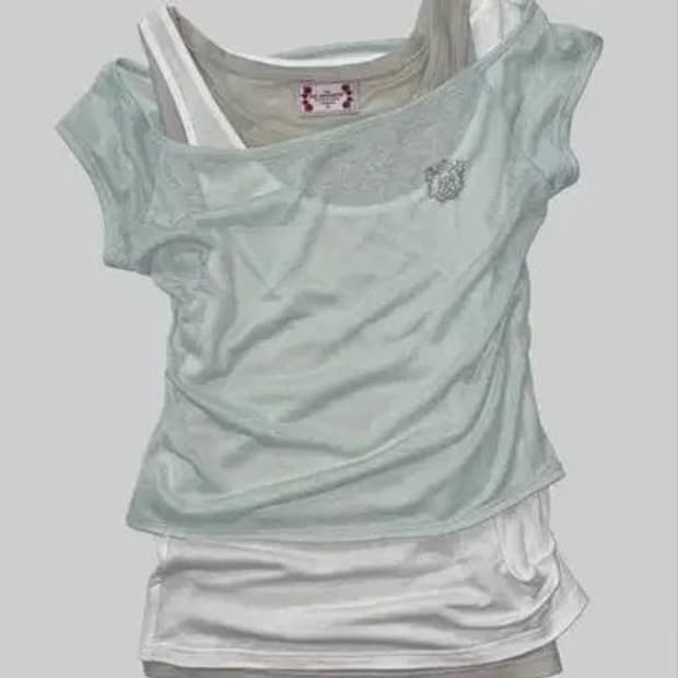 스컬프터 레이지 Lazy Sleeveless Layered Tee