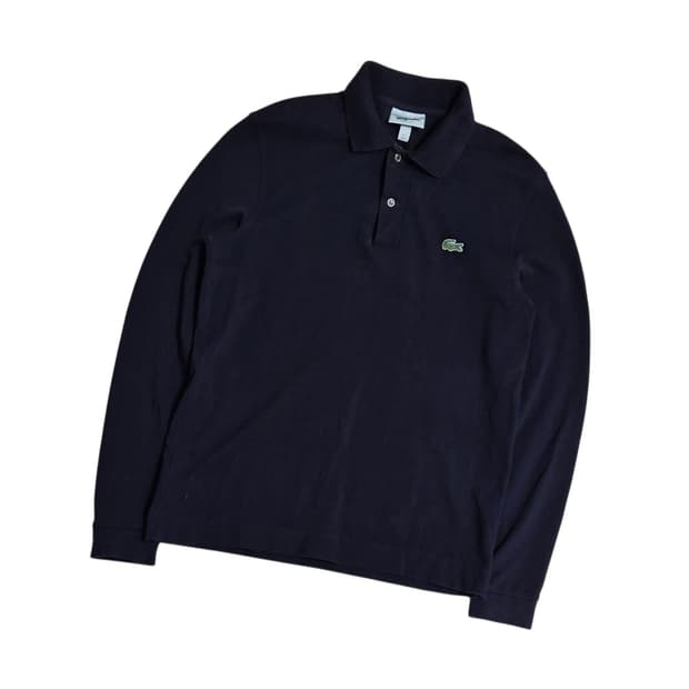 라코스테 와플 긴팔 카라티