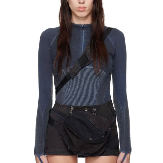 Hyein Seo 혜인서 하프집업 레글런 탑 애쉬블루 반집업롱슬리브그레이