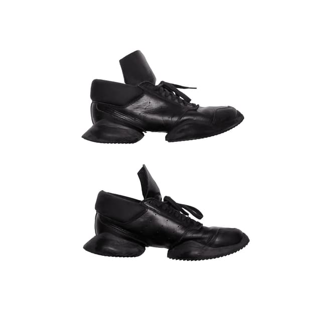 릭오웬스 x 아디다스 - 14SS 로 러너 - 올블랙 - 8.5