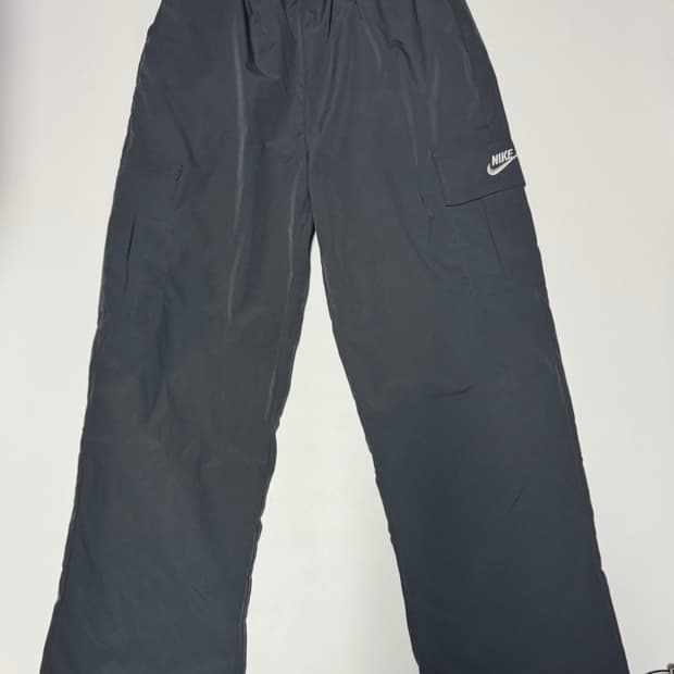 나이키 커스텀 리메이크 밑단 스크링 밴딩 카고팬츠 그레이