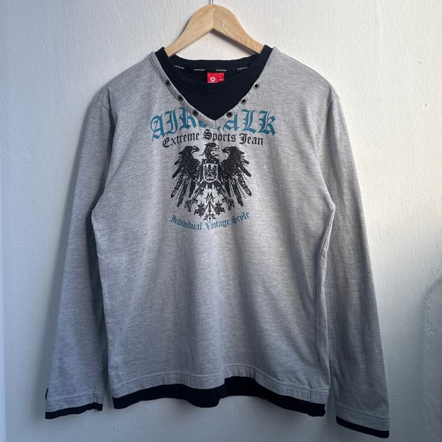 Air Walk Layered Graphic Long Sleeve