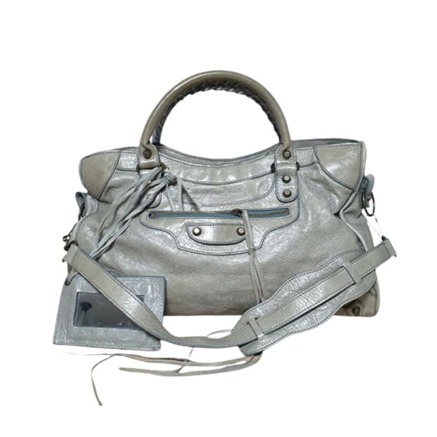 [정품] 발렌시아가 클래식 시티 모터백 (연그레이+민트)