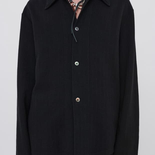 아워레가시 와플 립 리트리트 셔츠 자켓 블랙 48