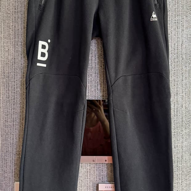 르꼬끄 스포르티브 검정 밴딩 배기 트레이닝 바지 블랙 팬츠 운동복 S