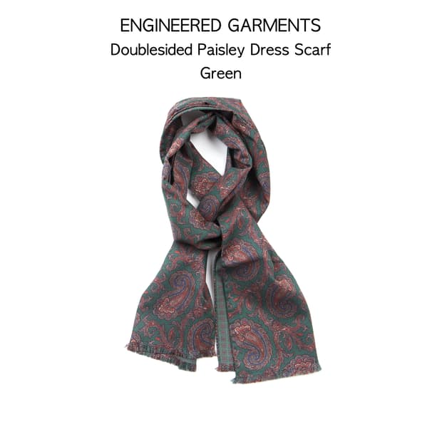 ENGINEERED GARMENTS 더블사이드 페이즐리 드레스 스카프 그