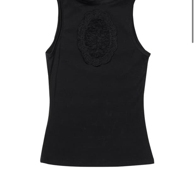 달링유어배드 Rose Lace Halter Top #Black