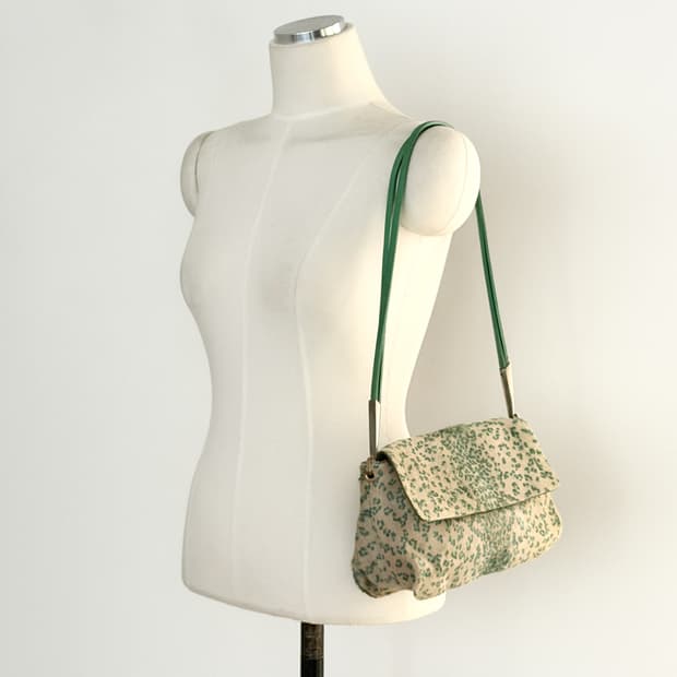 보테가베네타 레오파드 송치 플랩 숄더백