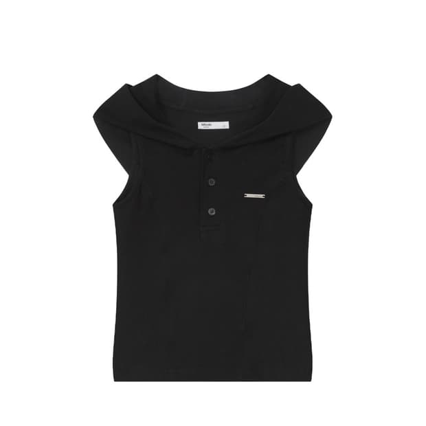 미세키서울 라인 후디 베스트 블랙