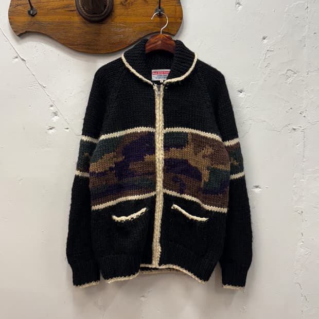 L) Back Street Crawler Wool Zip Knit Jac