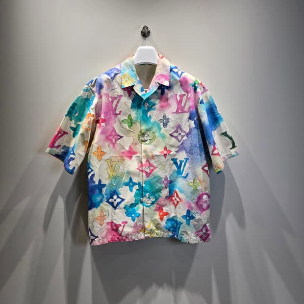 [중고/정품] 루이비통 모노그램 멀티컬러 워터컬러 반팔 셔츠 L