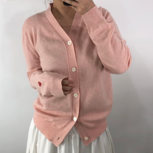 [M] 꼼데가르송 스몰로고 가디건