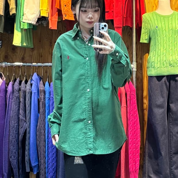 S 폴로랄프로렌 클래식핏 레트포니 다크그린 셔츠 