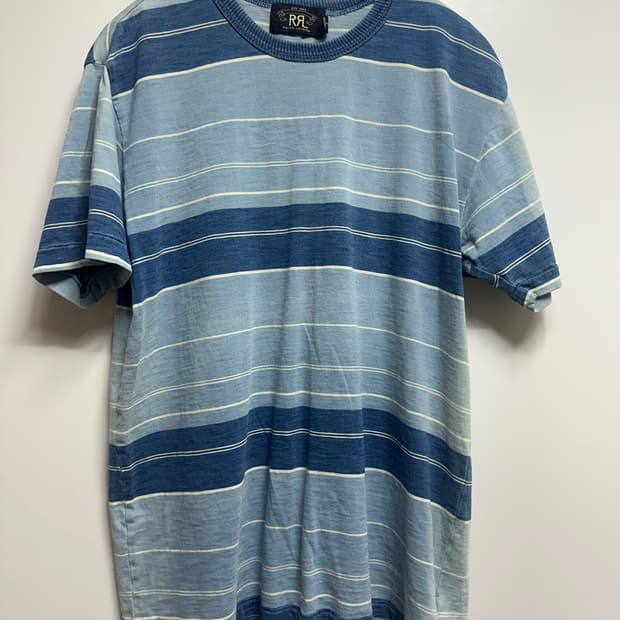 RRL 인디고 스트라이프 저지 티셔츠 M