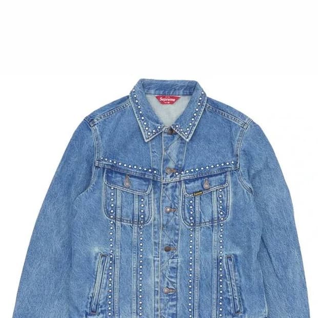 슈프림 17ss 스터드 데님자켓 S 