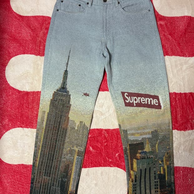 [30] 슈프림 20fw 에어리얼 테피스트리 레귤러 진 